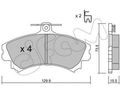 Тормозные колодки перед. Mitsubishi Colt/Volvo S40/V40 1.1-2.0 i/TD 95- (TRW) CIFAM 822-216-0