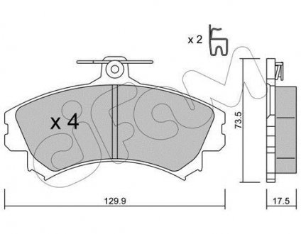 Гальмівні колодки перед. Mitsubishi Colt/Volvo S40/V40 1.1-2.0 i/TD 95- (TRW) CIFAM 822-216-1