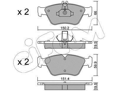 Тормозные колодки перед. MB W202/210 (ATE) CIFAM 822-219-0