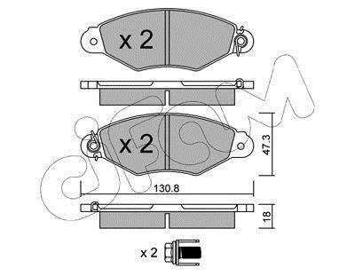 Тормозные колодки перед. Kangoo 97-08 (Bosch) (с датчиком) CIFAM 822-253-0