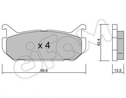 Гальмівні колодки зад. Mazda 626 91-02 (akebono) CIFAM 822-303-0