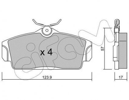 Тормозные колодки перед. Nissan Almera 00-/Primera 91-02 (TRW) CIFAM 822-305-0