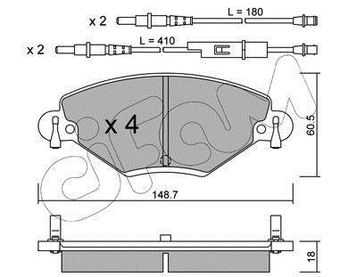 Гальмівні колодки перед. Citroen C5 01- (Bosch) CIFAM 822-331-0