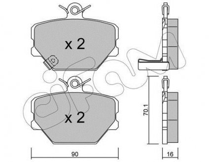 Колодки тормозные перед. City Coupe/Crossblade/Fortwo (98-14) CIFAM 822-341-0