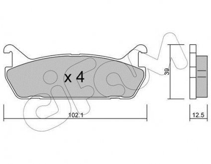 Тормозные колодки зад. Mazda 323/626 94-04 (akebono) CIFAM 822-390-0