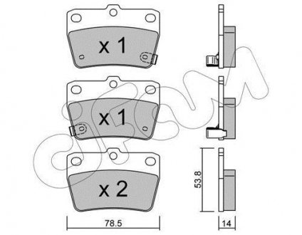 Колодки гальмівні задн. DR5/RAV 4 (01-21) CIFAM 822-431-0