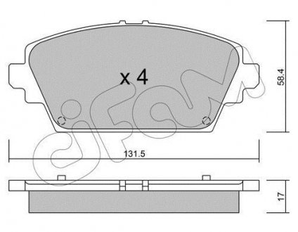 Колодки гальмівні перед. Accord/Almera/Primera (92-08) CIFAM 822-464-0