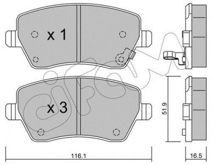 Гальмівні колодки перед. Suzuki Swift 05- (TRW) CIFAM 822-485-1