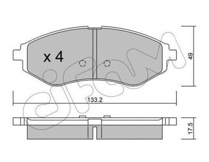 Колодки тормозные перед. Aveo/Kalos (03-21) CIFAM 822-508-0