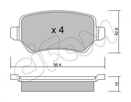 Тормозные колодки Astra/Ceed/Combo/Zafira 94- CIFAM 822-542-1