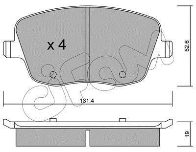 Тормозные колодки перед. VW Polo 02-/Skoda Fabia 99-14 (TRW) CIFAM 822-547-0