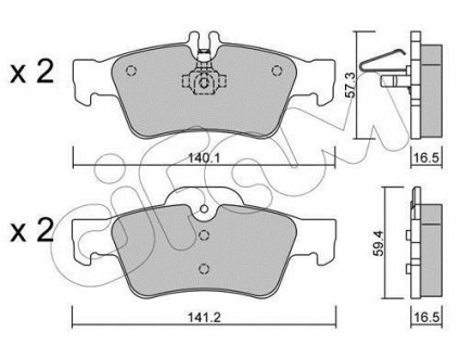 Гальмівні колодки зад. MB E/S-клас (W211/W212/W220/W221) 99- CIFAM 822-568-0