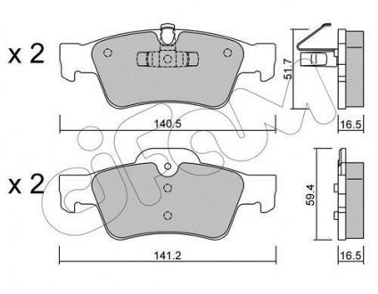 Колодки тормозные задние. W251/W164/W463/W164/W209 05-14 CIFAM 822-568-1