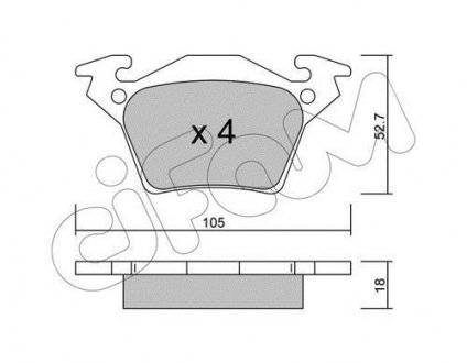 Колодки тормозные задние. W638 (95-03) CIFAM 822-574-0