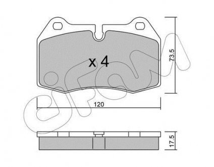 Тормозные колодки перед. BMW 5(E39)/7(E38) 96-04 (brembo) CIFAM 822-645-0