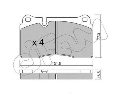 Колодки тормозные передние VW Touareg 02- (brembo) CIFAM 822-659-0