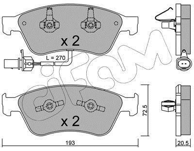 Колодки тормозные перед. A6/A8 (02-16) CIFAM 822-662-0