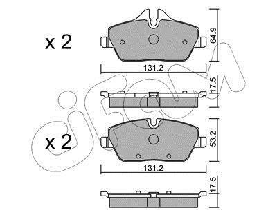 Тормозные колодки перед BMW 1 E87/Mini Cooper 1.2-2.0 03-12 CIFAM 822-664-0