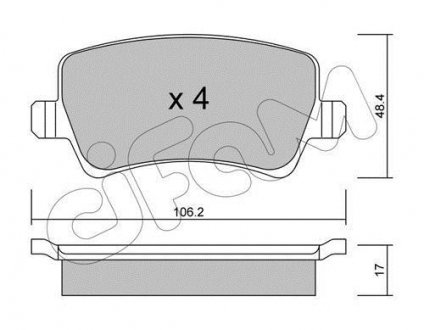 Тормозные колодки зад. Ford Galaxy/S-Max 06-15 (TRW) CIFAM 822-676-0 (фото 1)