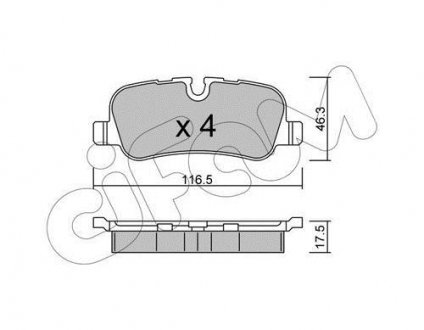 Тормозные колодки discovery/range rover III/sport 2.7 - 5.002- CIFAM 822-694-0