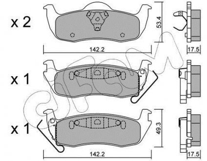 Колодки тормозные задние. Grand Cherokee/Commander/QX56 03-13 CIFAM 822-720-0 (фото 1)