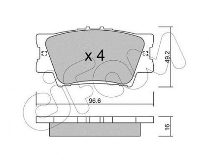 Тормозные колодки зад.TOYOTA CAMRY/RAV4 III/RAV4 IV 2.0-3.5 06- CIFAM 822-749-0