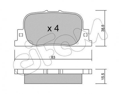 Колодки тормозные задние. Prius/Avalon/Mark/Camry 96-09 CIFAM 822-752-0