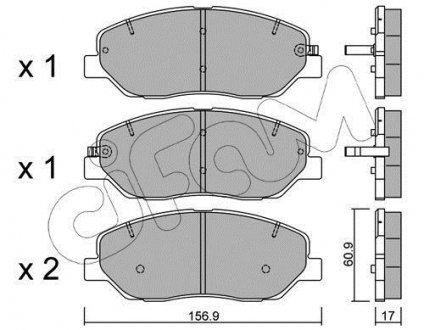 Гальмівні колодки перед. Hyundai Santa FE 06- (mando) CIFAM 822-787-0