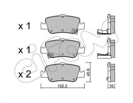 Тормозные колодки зад. Toyota Auris 07-12/Corolla 13- (bosch) CIFAM 822-796-0