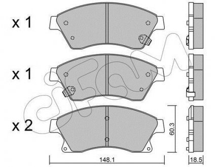 Тормозные колодки перед. Aveo 11-/Astra J 09- (Bosch) CIFAM 822-838-0