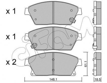 Колодки тормозные пер. Zafira/Astra/Cruze/Volt 09- CIFAM 822-839-0