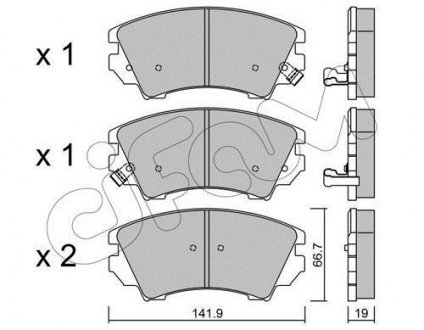 Тормозные колодки перед. Opel Astra J 09-/Insignia 08- (Mando) CIFAM 822-842-0