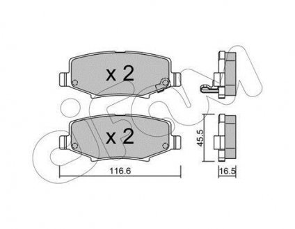 Колодки тормозные задние. Compass/Wrangler/Liberty/Cherokee/Nitro 06- CIFAM 822-863-0