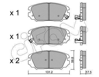 Колодки тормозные перед. Civic/Sonata/Tucson (04-13) CIFAM 822-885-0