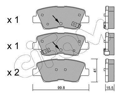 Тормозные колодки зад. Hyundai i30/i40 11-/Kia Cee'd 12- (akebono) CIFAM 822-886-1