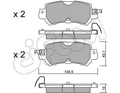 Колодки тормозные задние. CX3/2/CX5 12- CIFAM 822-970-0