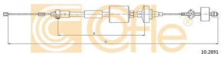 Трос сцепления (мех. регулировка)) 1133mm Dacia Logan 1.5Dci 06- COFLE 102891