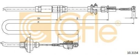 Трос сцепления COFLE 103154