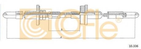 Трос, управление сцеплением COFLE 10.336