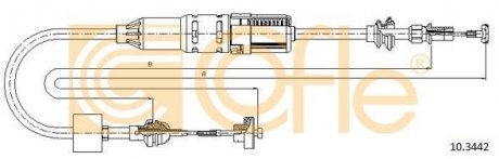 Трос сцепления COFLE 103442