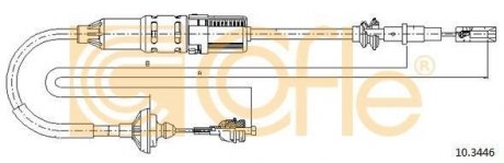 Трос сцепления COFLE 103446