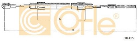 Трос ручного тормоза COFLE 10415