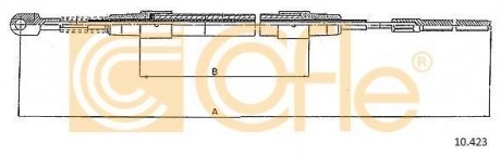 Трос ручника COFLE 10423