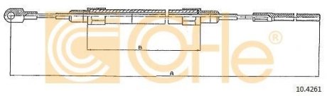 Трос, стояночная тормозная система COFLE 10.4261 (фото 1)