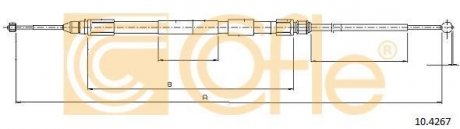 Трос ручного гальма зад. П X3 (E83) 2004/01-2011/12 COFLE 104267 (фото 1)