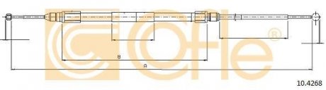 Трос ручного тормоза зад. X3(E83) 04-12 л. (1613/1228) COFLE 10.4268