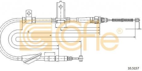 Трос ручника COFLE 105157 (фото 1)