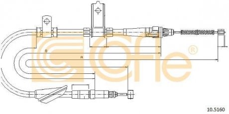 Трос ручника COFLE 105160 (фото 1)