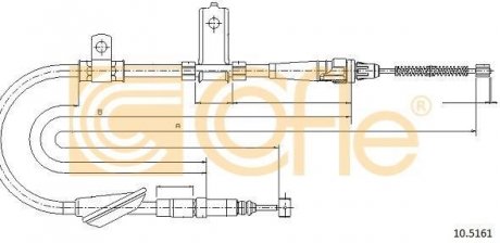 Трос ручника COFLE 105161