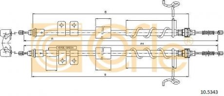 Трос ручного тормоза COFLE 105343